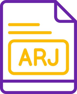arj dosya biçimi simgesi, vektör illüstrasyonu