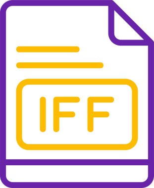IFF dosya biçimi simgesi, vektör illüstrasyonu