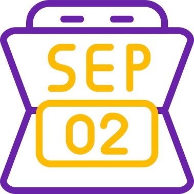 Takvim Eylül. Web simgesi basit illüstrasyon