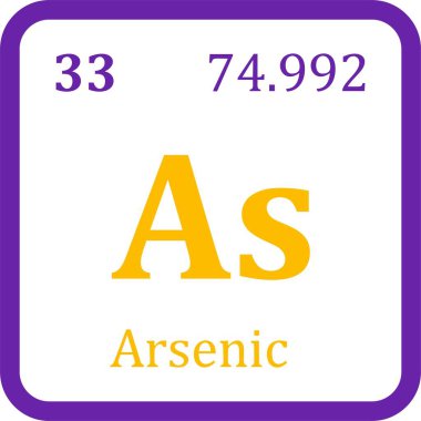 Atom numarası olan periyodik tablo ögesi arseniği