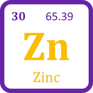 Çinko kimyasal element sembolü periyodik tablo