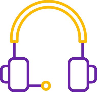 Kulaklıklar web sitesi simgesi. vektör illüstrasyonu                 