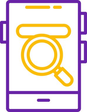 Web sayfası simgesini ara. vektör illüstrasyonu                 