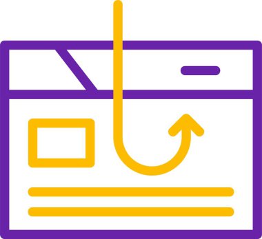 Phishing web sitesi simgesi. vektör illüstrasyonu                 