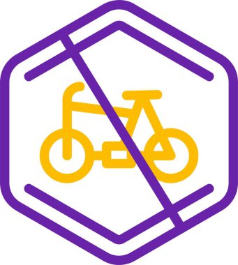 Bisiklet yok. Web simgesi basit vektör illüstrasyonu             