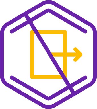 Çıkış yok. Web simgesi basit vektör illüstrasyonu             