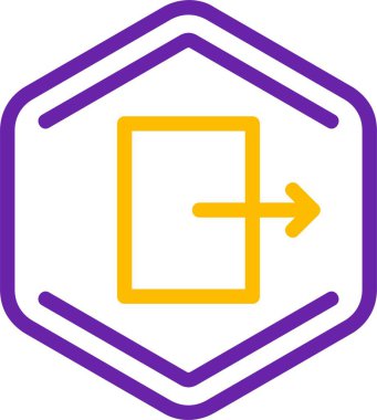 Oklu ve dikdörtgenli altıgen logo tasarımı