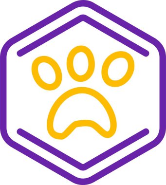 Pençe izi altıgen şekil tasarımı içinde