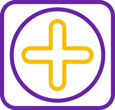 Artı olarak. Web simgesi basit vektör illüstrasyonu                