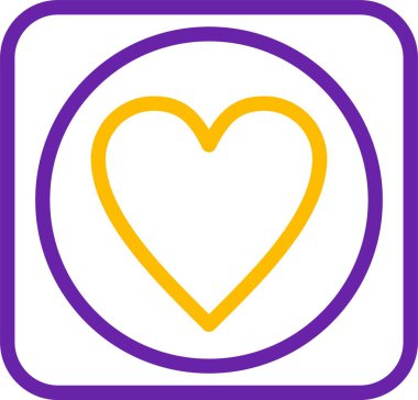 Benzersiz aşk vektör çizgisi simgesi