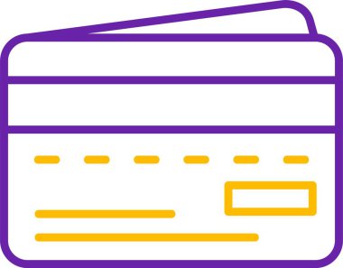 Mor ve sarı renkli kredi kartı tasarımı