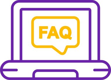 Soru ve cevap faq sembolü. vektör