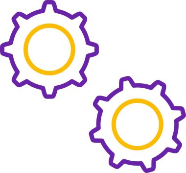 Ayarlar. Web simgesi basit vektör illüstrasyonu                