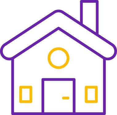 - Ev. Web simgesi basit vektör illüstrasyonu                