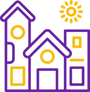 Çiftlik evi. Web simgesi basit vektör illüstrasyonu                