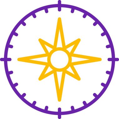 Pusula. Web simgesi basit vektör illüstrasyonu                