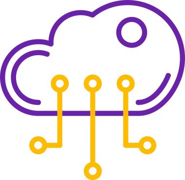 bulut vektör rengi düz izole