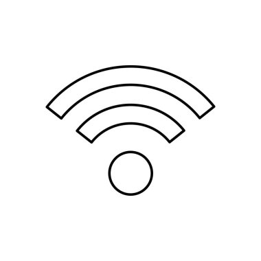 Basit, minimalist bir Wi-Fi sinyal simgesi çizimi