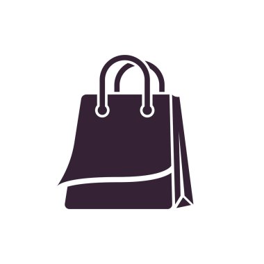 Zarif Alışveriş Torbası İllüstrasyonu Bir Vektör Simgesi