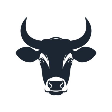 Majestic Horned Beast minimalist vektör çizimi, her satırda güç ve ilkel özü yayıyor.