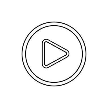 Medya için Basit Bir Çemberdeki Düğmeyi Oynat