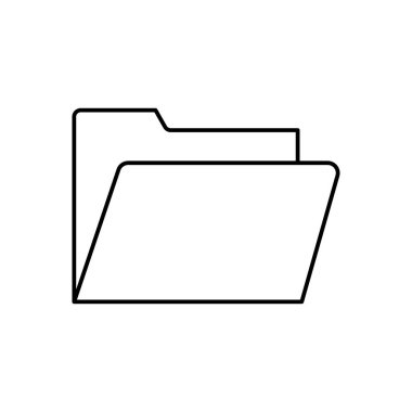 Belge organizasyonu için basit siyah çizgi resim dizini simgesi