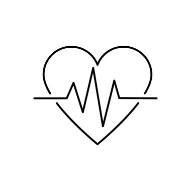 Kardiyogram Nabzı olan Basit Kalp Sanatı