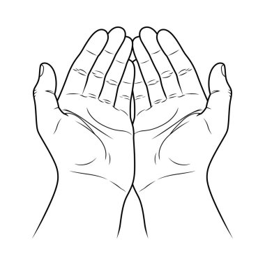 Dua ederek yükselen Müslüman eller, sanat tarzını özetliyor