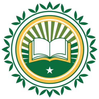 The color palette is dominated by red, black/dark gray, and a soft yellow/beige. The inner circle and flower are framed by stylized scrollwork and teardrop shapes, giving it a look reminiscent of traditional folk art, decals, or emblems. 