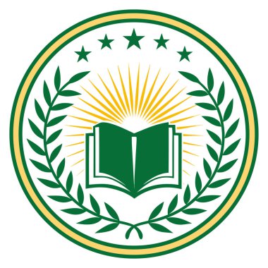 The color palette is dominated by red, black/dark gray, and a soft yellow/beige. The inner circle and flower are framed by stylized scrollwork and teardrop shapes, giving it a look reminiscent of traditional folk art, decals, or emblems. 