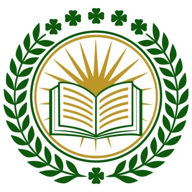 The color palette is dominated by red, black/dark gray, and a soft yellow/beige. The inner circle and flower are framed by stylized scrollwork and teardrop shapes, giving it a look reminiscent of traditional folk art, decals, or emblems. 