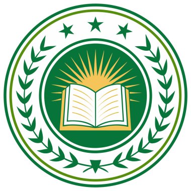 The color palette is dominated by red, black/dark gray, and a soft yellow/beige. The inner circle and flower are framed by stylized scrollwork and teardrop shapes, giving it a look reminiscent of traditional folk art, decals, or emblems. 