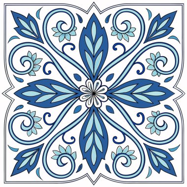 Zarif çiçekleri ve yapraklı sarmaşıkları içeren, geleneksel seramik seramik seramik seramik seramik seramik seramik veya porselen tarzını çağrıştıran kusursuz, tekrarlayan bir desen..