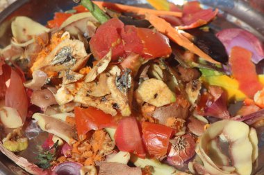 Sebze Yiyecekleri Atık. Yakın plan.