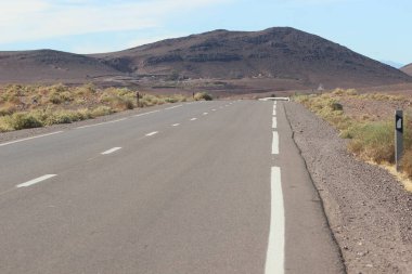 Boş asfalt bir yol manzarası
