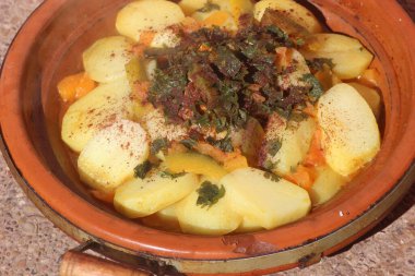 Fas Tajini ya da Tagine Yakın plan