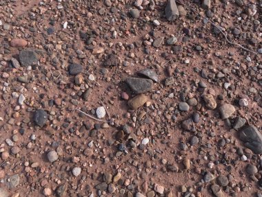 Dağıtılmış Çakıl Taşları ile Kuru Arid Alanı