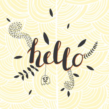 Merhaba vektör yazı