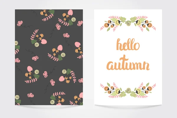 Autumn Vector Card — Stock Vector