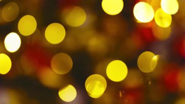 Işıklar farklı renklerde parlıyor ve yerel bir parkta şenlikli bir atmosfer yaratıyor. Aileler ve arkadaşlar, kış mevsiminde tatil süslemelerinin tadını çıkarmak için toplandılar..