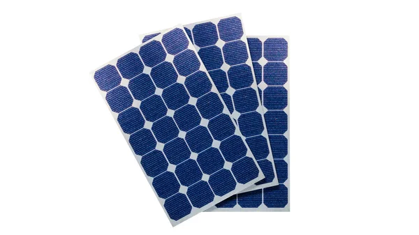 Paneles Solares Fotovoltaicos Aislados Sobre Fondo Blanco Espacio Para Texto —  Fotos de Stock