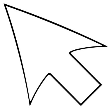 Web tasarımı ve iletişim için beyaz arkaplan üzerinde vektör ok ve posta simgesi