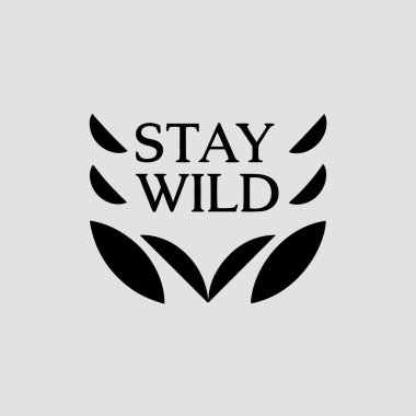 Biçimli baykuş tüyü şekilli minimal siyah bir logo ve açık gri bir arka planda Yaban Domuzu.