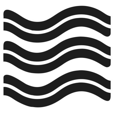 Siyah arka planda yatay dalgalı bantlar olan vektör pembesi. Çeşitli uygulamalar için uygun ölçeklenebilir tasarım.