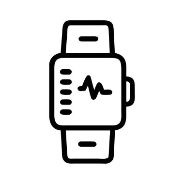 Vector fitness, kalp atışı çizgisi ve adım verisi olan akıllı ikon sunar. Çeşitli uygulamalar için uygun ölçeklenebilir tasarım.