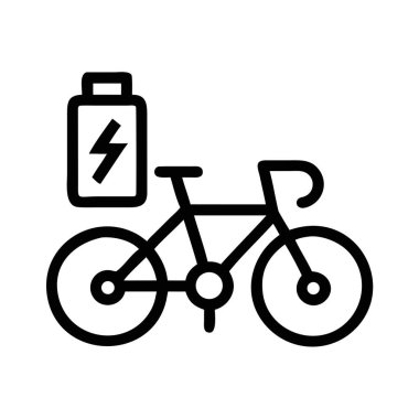 Çerçevenin üzerine yerleştirilmiş bir yıldırım sembolü içeren bir bisiklet taslak simgesi.