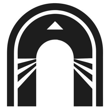 Tarzlı bir siyah kemer yolu temiz beyaz arka planda beyaz üçgen ve çizgili aksanlara sahiptir. Ayrıntıları temizle ve canlı renkler görüntüyü güçlendir...