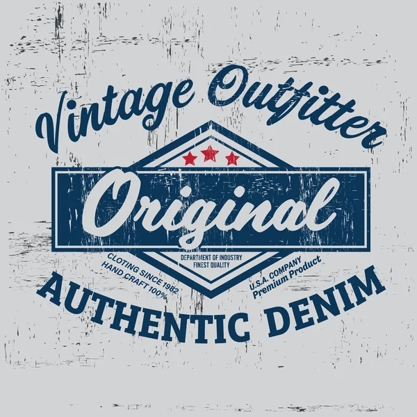 Typographie vintage logo de la marque pour t-shirt. Illustration vectorielle rétro — Image vectorielle