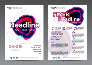 Broşür düzeni tasarım şablonu. Yıllık rapor el ilanı broşür kapak sunu Modern arka plan. A4 boyutunda illüstrasyon vektör