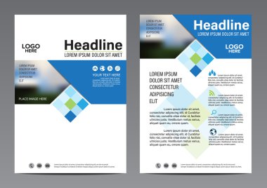 Broşür düzeni tasarım şablonu. Yıllık rapor el ilanı broşür kapak sunu Modern arka plan. A4 boyutunda illüstrasyon vektör